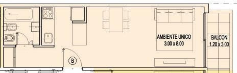 Imagen 12 de 15 de Venta Con Renta · Apto Profesional · Monoambiente · Sum Con Parrilla · Laundry