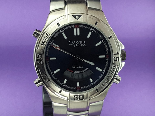 Relógio Caravelle Bulova 43c17 Com Taquimetro E Hora Digital