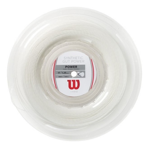 Cuerdas Tenis - Wilson - Synthetic Gut Power 1.25 - Reel Color Blanco