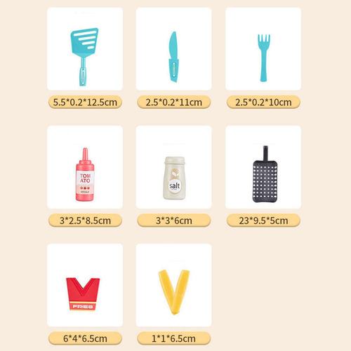 Juego De Cocina Para Niños, Juego De Freidora Simulada Para