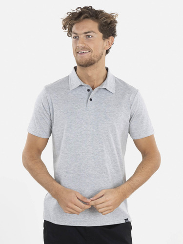 Polera T-shirt Polo Hombre Gris Maui And Sons