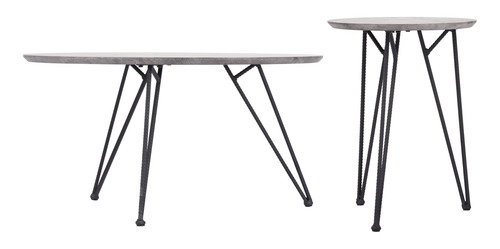 Juego De Mesas Kerris Gris Këssa Muebles