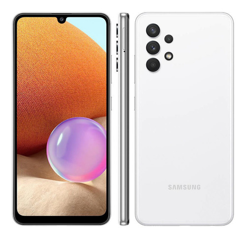Imagem 1 de 4 de Smartphone Samsung Galaxy A32 128gb Camera Quadrupla Branco