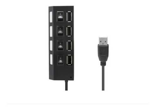 Hub Usb 2.0 4 Puertos C Switch Led Laptop Pc Alta Velocidad