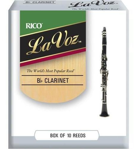 Cuo Cañas Clarinete Medium Soft X Unidad Rico La Voz Rcc10ms