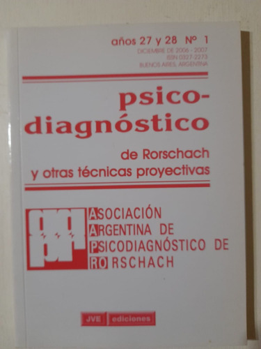 Psicodiagnóstico De Rorschach Y Otras Técnicas... Años 27/28