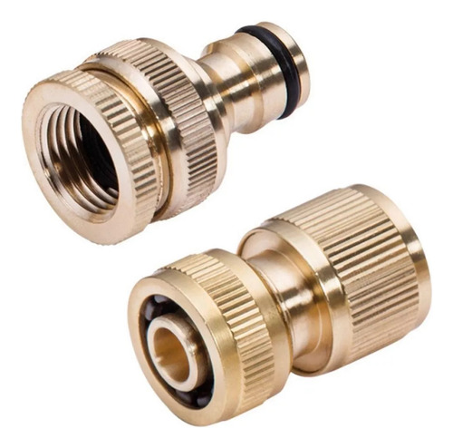 Conector Engate Rápido Em Latão Para Mangueira De Jardim 1/2