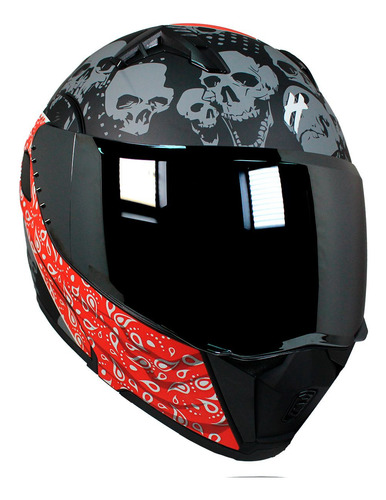 Casco Abatible C/led Red Skull Con Certifificacion Dot Xl Red Skull Red Skull Xl