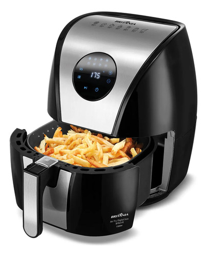 Fritadeira Air Fryer Britania Digital Inox 5l Bfr41pi 127v