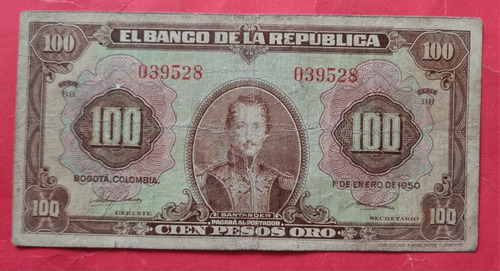 Billete Cien Pesos 1950