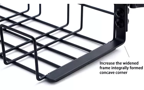 Organizador de cabos para gerenciamento de cabos, sob mesa, para  gerenciamento de fios. Bandeja de cabo de fio de metal para escritório e  casa computador gerenciamento de cabos e mesa organizadora de