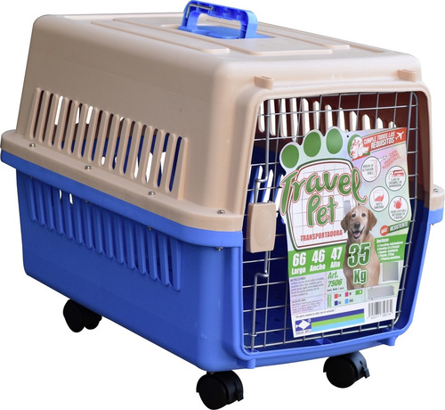 Jaula Transportadora Perro Kennel Iata 66x47x53cm Med 7506