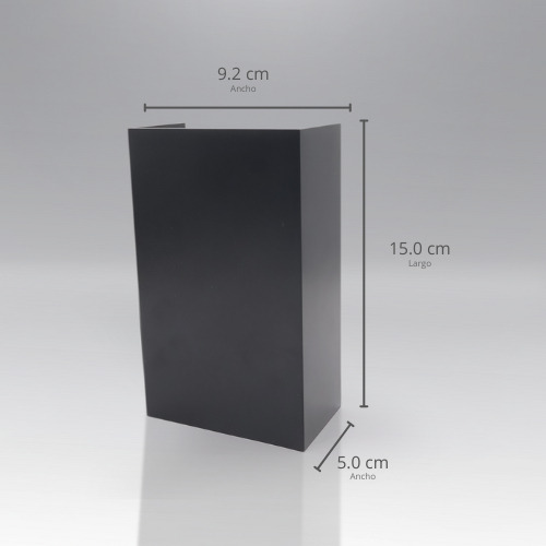 Luminaria Led Pared Rectangular Mate Doble Disparo Ángulos Ajustables Con Varias Figuras Aluminio Negro Exterior Ip65 10w Blanco Cálido 3000k Ade-031 Artlite