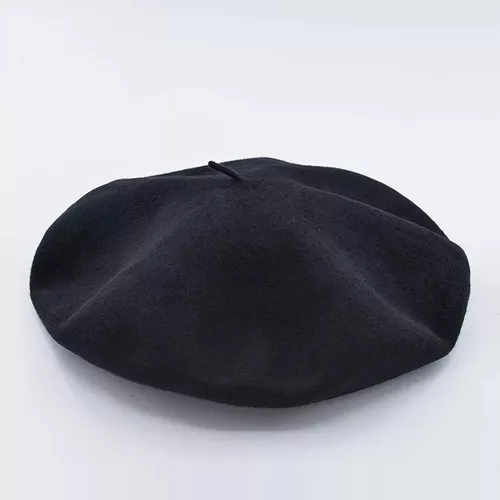 Sombrero de boina de hombre de punto negro, gorra de boina de hombre  clásico francés, boina