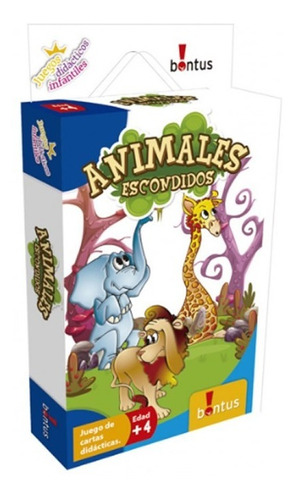 Juego Didactico Infantil Animales Escondidos Bontus Cartas 