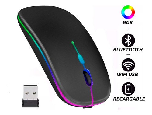 Mouse Inalámbrico Recargable Para Laptop Pc Computadora