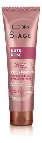 Eudora Leave-in Siàge Nutri Rosé Com Proteção Térmica 100ml