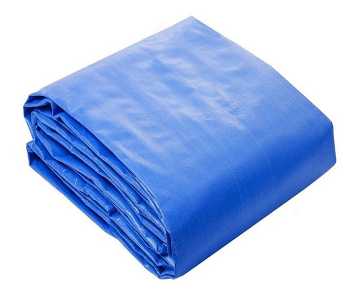 Lona Plástica Azul 3x6 Mt Cobertura Tenda 300 Micra + Ilhos