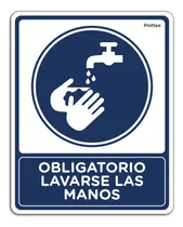 Comprar Señalamiento Obligatorio Lavarse Las Manos Letrero 40x50