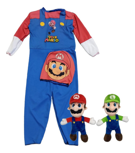 Disfraz Mario Bros Y Peluches Mario Y Luigi Juguete Leer 