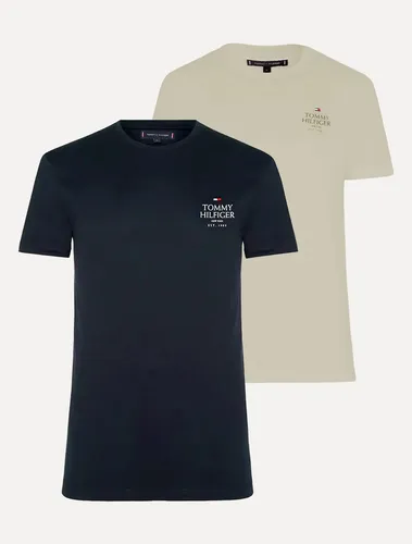 Kit Camisetas Tommy Hilfiger Brand Love Cáqui/azul Marinho Cáqui/azul Marinho S/p