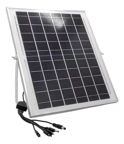 Imagen 1 de 4 de Panel Solar Para Cargar Celular Con Cables Usb 5 Puertos