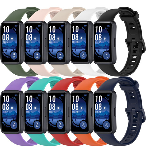 10 Correas De Silicona Para Huawei Smartwatch Band 9 8