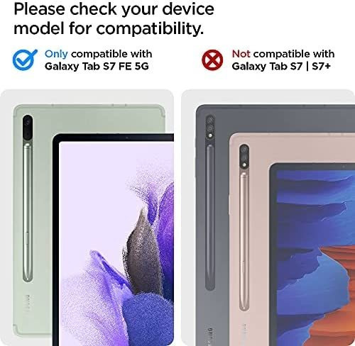 Imagen 2 de 7 de Funda Spigen Tough Armor Para Galaxy Tab S7 Fe Gris