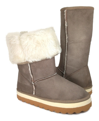 Imagen 2 de 8 de Pantubota Mujer Bota Australiana Mujer Corderito Citadina