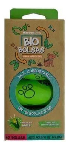 Biobolsas Compostable Excremento De Mascota Caja De 8 Rollos