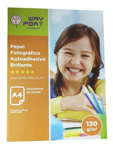 Papel Fotografico Adhesivo A4 X20 Serviciopapelero