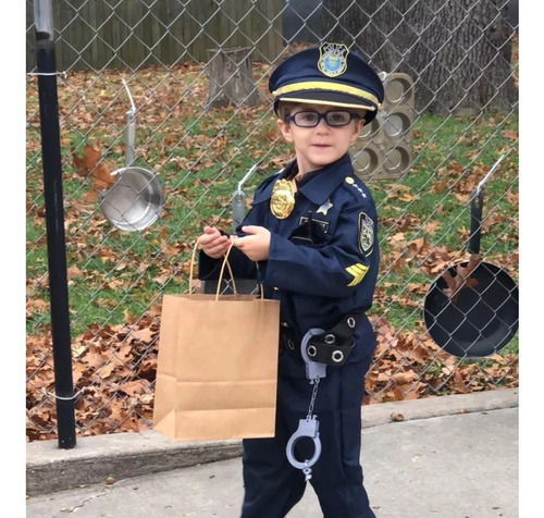 Traje De Rendimiento Uniforme De Policía Cos Para Niños