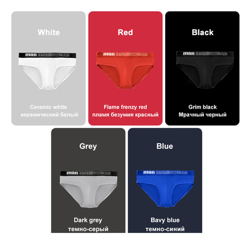 Calzoncillos En V Para Hombre, Cintura Media, Cuello Elástic