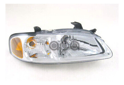 For  Sentra 00 01 Chrome Bezel Headlight Lamp With Bulb  Ffy