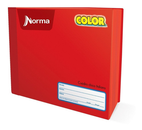 Cuaderno Norma Color Forma Italiana Cuadro Chico 100 Hojas Color Mulicolor