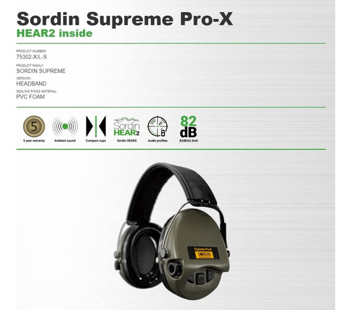 Auriculares Sordin Supreme Pro-x