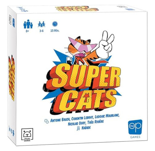 Juego De Cartas Para Niño Usaopoly Super Cats Board Game | W