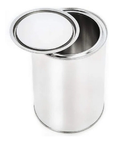 Lata Vacias De 1lts Con Tapa De Hojalata Color Plata