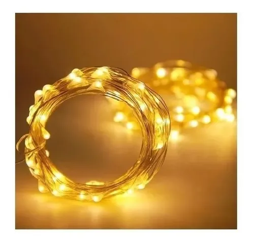 Pack X4 Guirnaldas Luciernagas 2m 20 Led Calida A Pila Luz Led