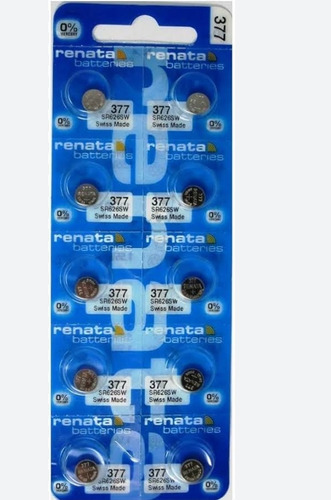 Pila Renata 377 Sr626sw  Tira Con 10 Pilas 1.55v 