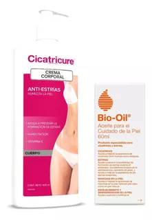 Kit Anti-estrías Crema Cicatricure 400ml + Bio Oil 60ml