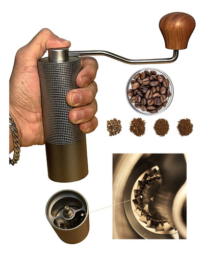 Molinillo Café Manual Pro - C/ Regulador & Muelas Acero Inox