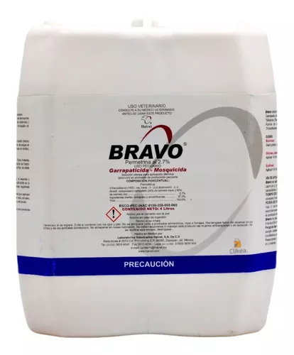 Bravo® Permetrina 2.7% Pour On, Mosquicida y Garrapaticida