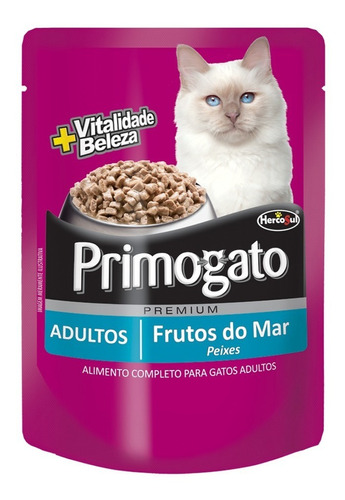 Pouch Gato Primogato Adulto Frutos De Mar 85 Grs (caja X12)