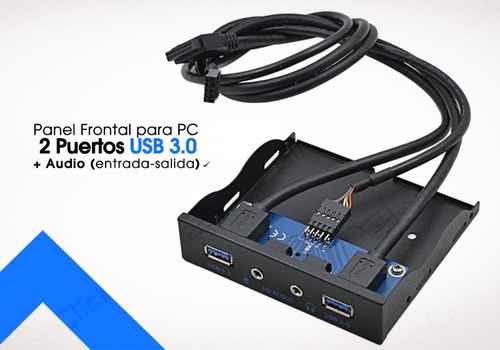 Panel Frontal Pc 3.5 Usb Puertos 3.0 + Audio Entrada Salida