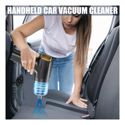 Aspiradora De Mano Portátil Para Hogar Y Automóvil 10000pa Color Negro