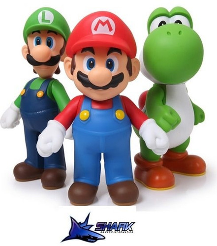 Action Figure Super Mario Bros Luigi Yoshi Nintendo 13 Cm