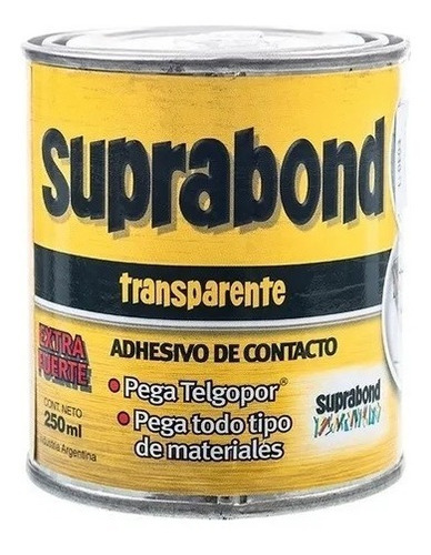 Adhesivo Suprabond Transparente Extra Fuerte En Lata 250 Ml.