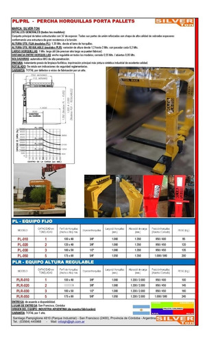 Imagen 3 de 10 de Percha Porta Pallets 3 Ton (financiada 3-6-9-12 Pago)