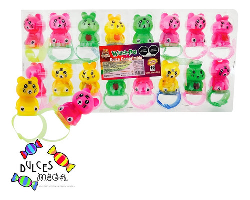Tinajita Dulces Surtido Brazalete Watch Pet C/16pz-p/piñatas